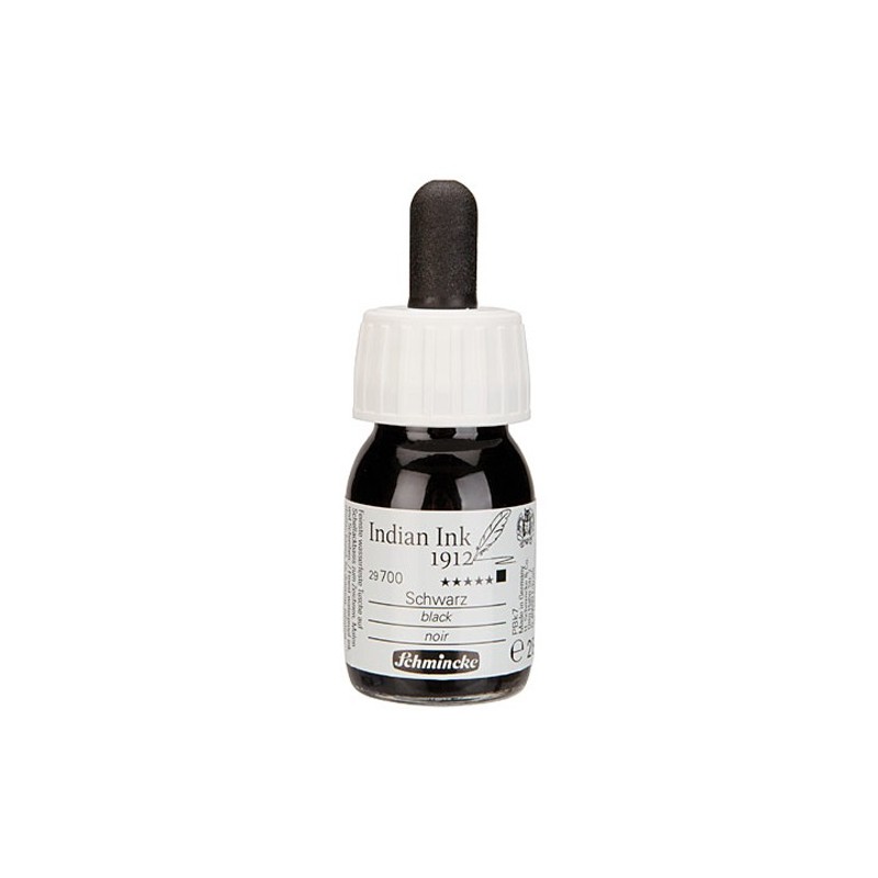 Materiais Belas Artes - Tinta preta chinesa 28 ml. Schmincke | totenart.com