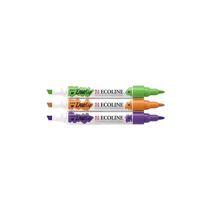 Materiais Belas Artes - Estojo Marcador Ecoline Marker  Duo Tip Secund.Set3 | totenart.com