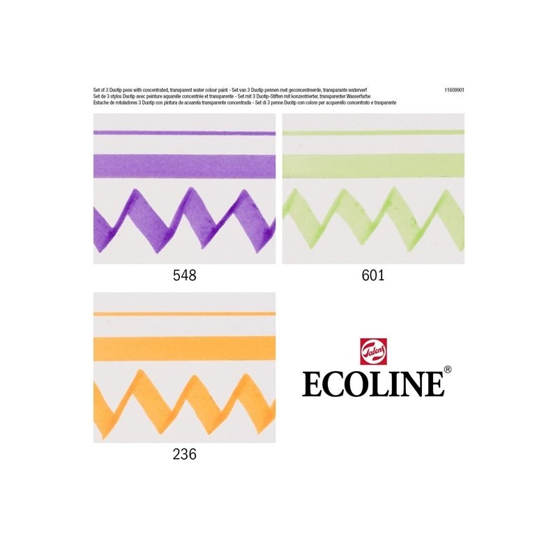 Materiais Belas Artes - Estojo Marcador Ecoline Marker  Duo Tip Secund.Set3 | totenart.com