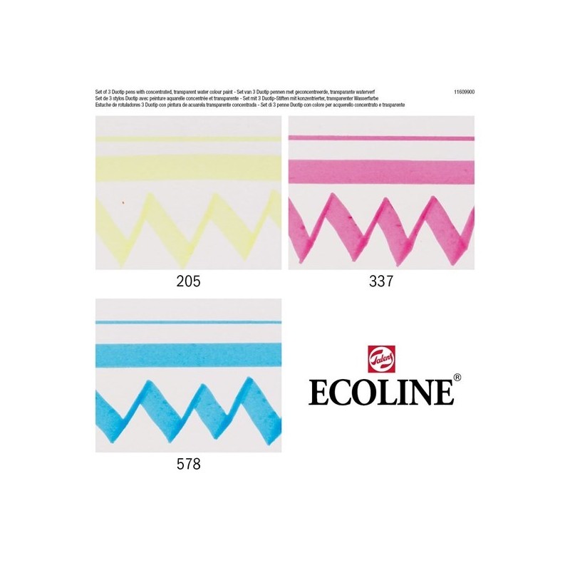 Materiais Belas Artes - Estojo Marcador Ecoline Marker  Duo Tip Primary Set3 | totenart.com