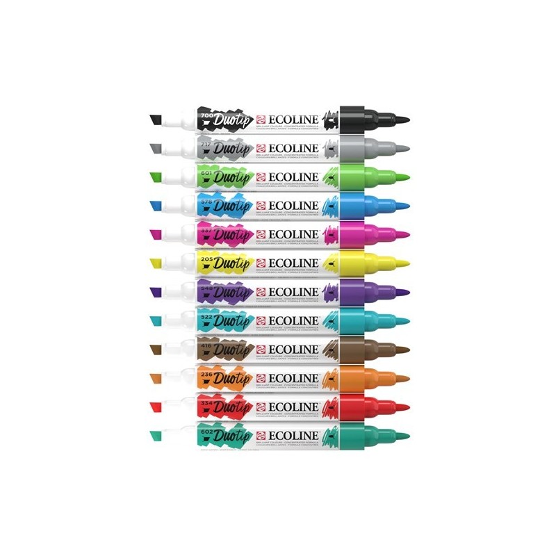 Materiais Belas Artes - Estojo Marcador Ecoline Marker  Duo Tip Basic Set 6 | totenart.com