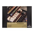 Materiais Belas Artes - Caixa madeira Professional 28 pastilhas aquarelas Rembrandt | totenart.com