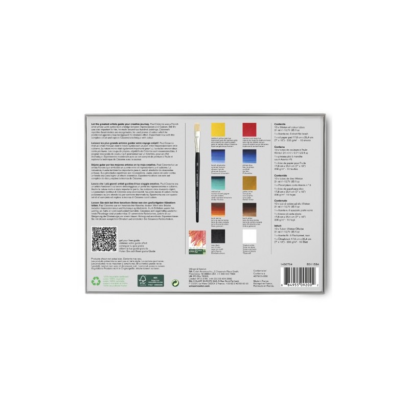 Materiais Belas Artes - Conjunto de óleo de 12 peças Paul Cézanne, Winsor&Newton | totenart.com