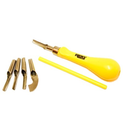 Jogo para linoleo, com cabo e 5 penas.