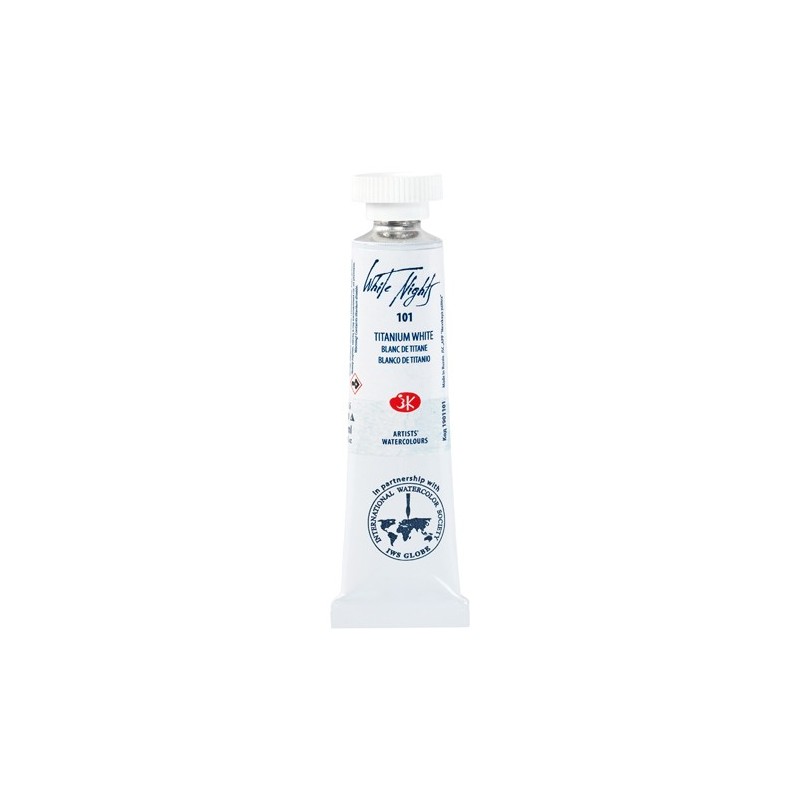 Materiais Belas Artes - Aquarelas White Nights no tubo 10 ml. Titânio Branco 101 | totenart.com