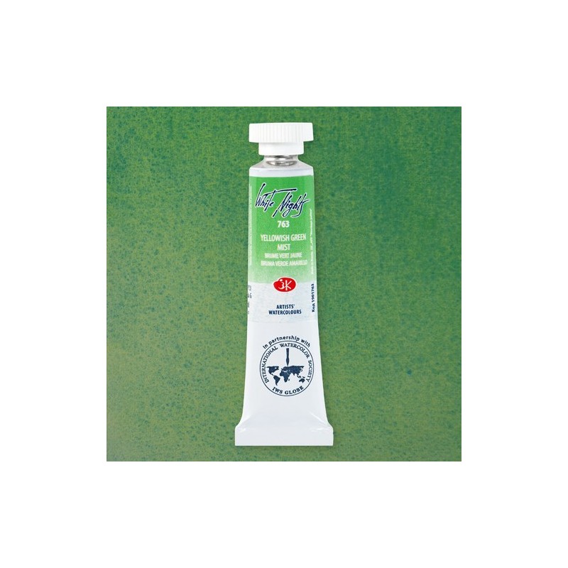 Materiais Belas Artes - Aquarelas White Nights no tubo 10 ml. Yellowish Green Mist 763 | totenart.com