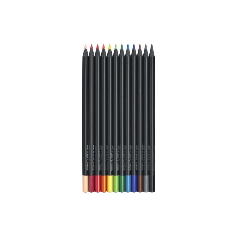 Materiais Belas Artes - Estojo 12 lápis color Black Edition Faber Castell | totenart.com