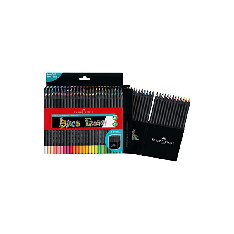 Materiais Belas Artes - Estojo Soporte 50 lápis color Black Edition Faber Castell | totenart.com