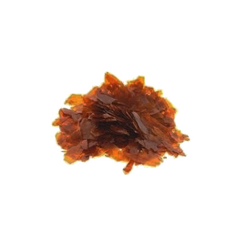 Goma laca em escamas, 100 gr.