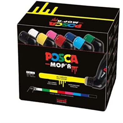 Materiais Belas Artes - Marcador POSCA MOP\'R PCM-22 8C PACK | totenart.com
