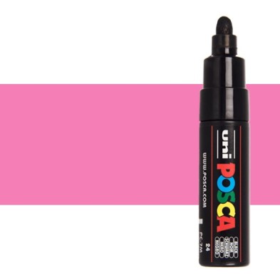 Materiais Belas Artes - POSCA Rotulador Rosa PC-7M | totenart.com