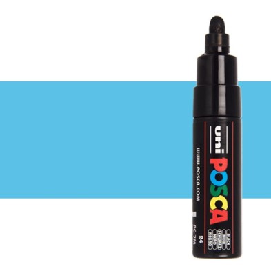 Materiais Belas Artes - POSCA Rotulador Azul claro PC-7M | totenart.com