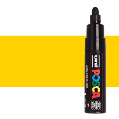 Materiais Belas Artes - POSCA Rotulador Amarelo PC-7M | totenart.com