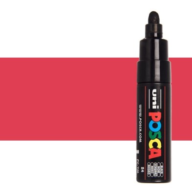 Materiais Belas Artes - POSCA Rotulador Vermelho PC-7M | totenart.com