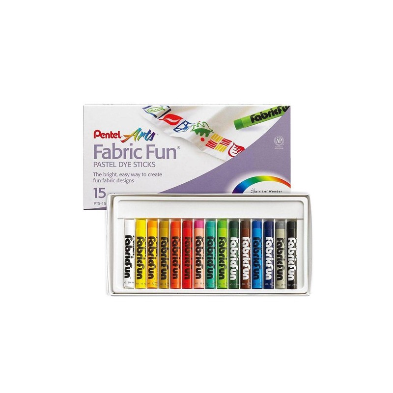 Materiais Belas Artes - Fabric Fun Pentel 15 Pastéis para tecido | totenart.com