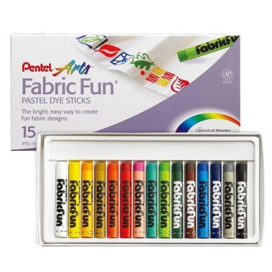 Materiais Belas Artes - Fabric Fun Pentel 15 Pastéis para tecido | totenart.com