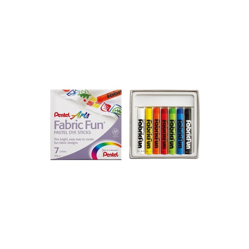 Materiais Belas Artes - Fabric Fun Pentel 7 Pastéis para tecido | totenart.com