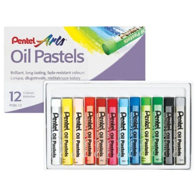 Materiais Belas Artes - Pastéis a óleo Pentel caixa 12 | totenart.com