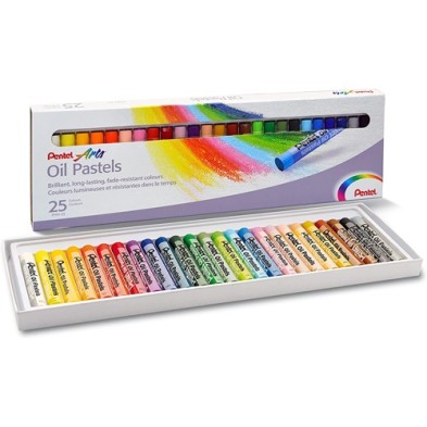 Materiais Belas Artes - Pastéis a óleo Pentel caixa 25 | totenart.com