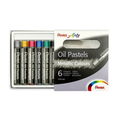 Materiais Belas Artes - Pastéis a óleo Pentel caixa 6 (cores metálicas) | totenart.com