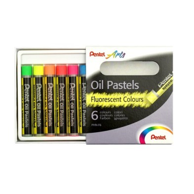 Materiais Belas Artes - Pastéis a óleo Pentel caixa 6 (cores fluorescentes) | totenart.com