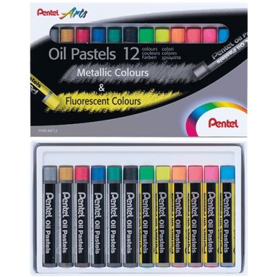 Materiais Belas Artes - Pastéis a óleo Pentel caixa 12 (cores fluorescentes) | totenart.com