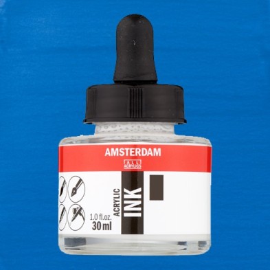 Materiais Belas Artes - Tinta Acrílica Azul Real 517 Amsterdam (30ml.) | totenart.com
