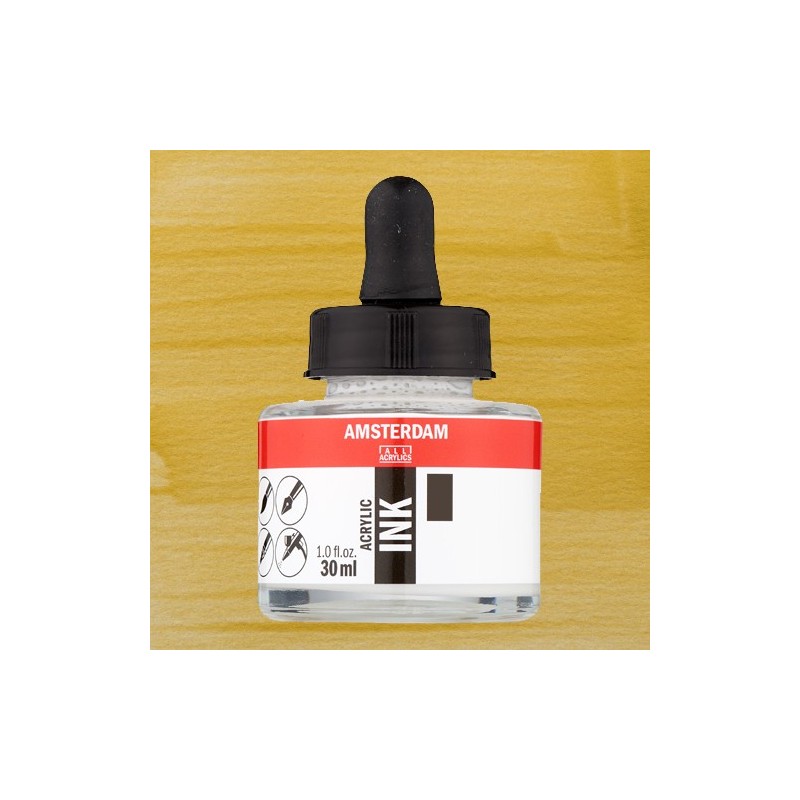 Materiais Belas Artes - Tinta Acrílica Ouro Claro 802 Amsterdam (30ml.) | totenart.com
