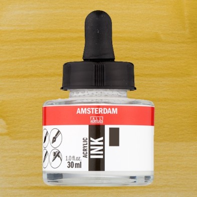 Materiais Belas Artes - Tinta Acrílica Ouro Claro 802 Amsterdam (30ml.) | totenart.com