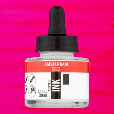 Materiais Belas Artes - Tinta Acrílica Rosa Reflex 384 Amsterdam (30ml.) | totenart.com
