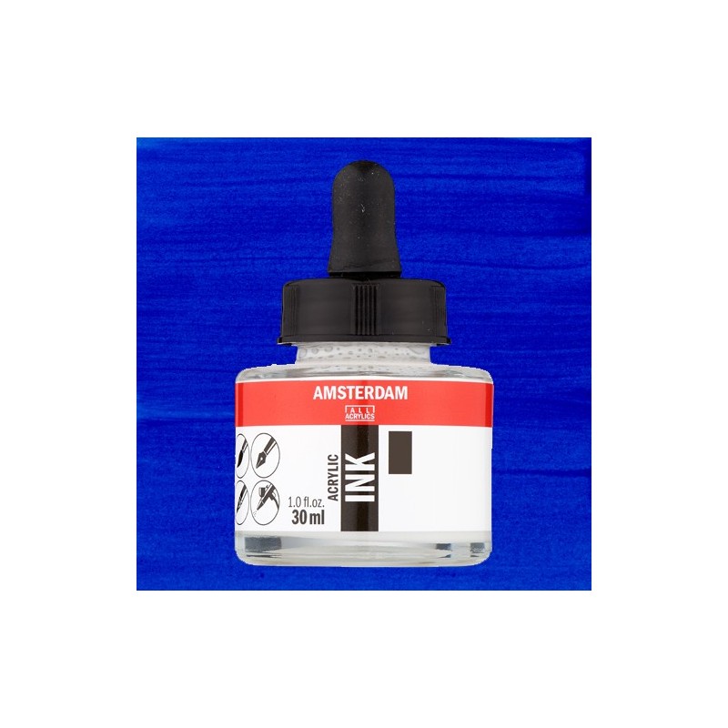 Materiais Belas Artes - Tinta Acrílica Ultramarino 504 Amsterdam (30ml.) | totenart.com