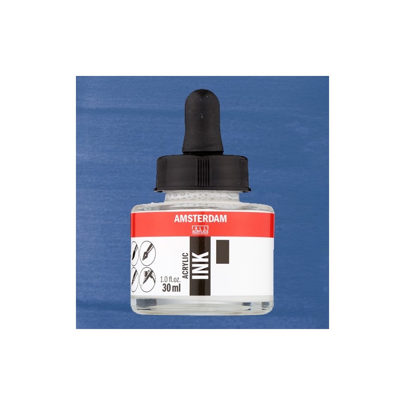 Materiais Belas Artes - Tinta Acrílica Azul Cinza 562 Amsterdam (30ml.) | totenart.com