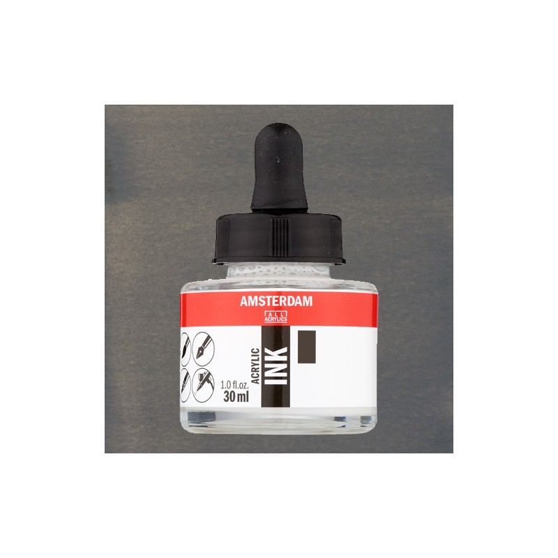 Materiais Belas Artes - Tinta Acrílica Cinza Neutro 710 Amsterdam (30ml.) | totenart.com