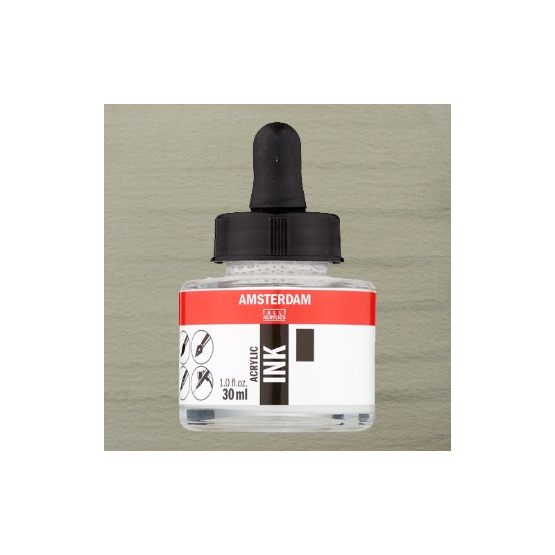 Materiais Belas Artes - Tinta Acrílica Prata 800 Amsterdam (30ml.) | totenart.com