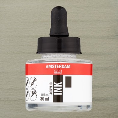 Materiais Belas Artes - Tinta Acrílica Prata 800 Amsterdam (30ml.) | totenart.com