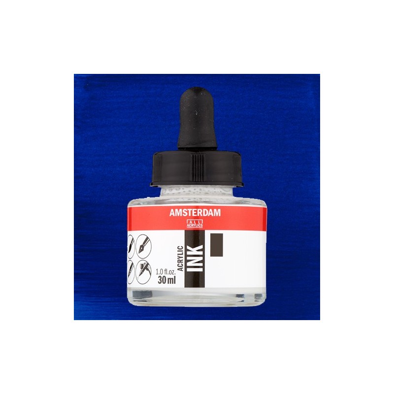 Materiais Belas Artes - Tinta Acrílica Azul Phthalo Amsterdam (30ml.) | totenart.com