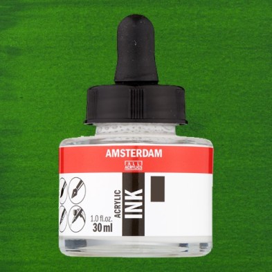 Materiais Belas Artes - Tinta Acrílica Verde Claro Permanente 618 Amsterdam (30ml.) | totenart.com