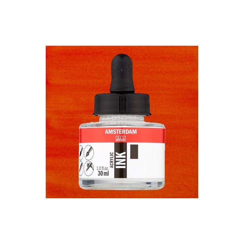 Materiais Belas Artes - Tinta Acrílica Vermelhão 311 Amsterdam (30ml.) | totenart.com
