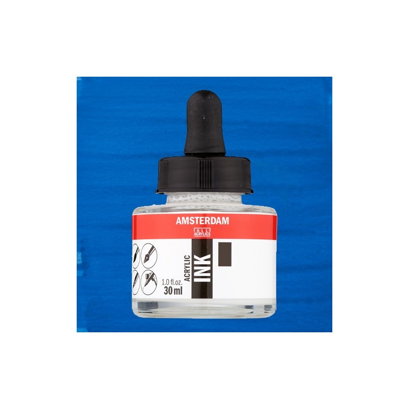 Materiais Belas Artes - Tinta Acrílica Azul Brilhante 564 Amsterdam (30ml.) | totenart.com