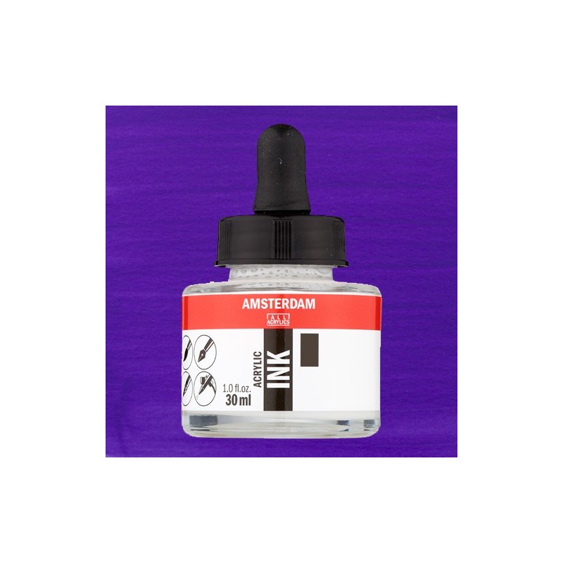 Materiais Belas Artes - Tinta Acrílica Ultramarine Violeta 507 Amsterdam (30ml.) | totenart.com