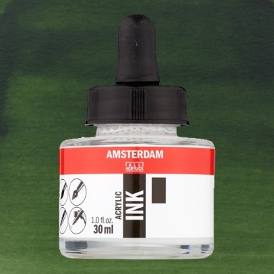 Materiais Belas Artes - Tinta Acrílica Verde Oliva Escuro 622 Amsterdam (30ml.) | totenart.com