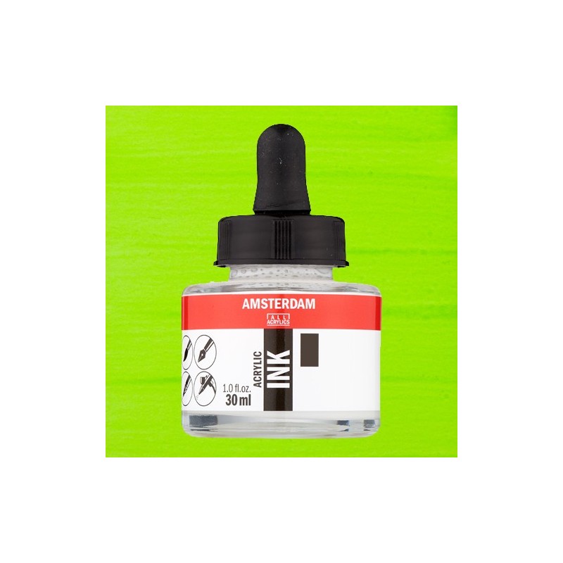 Materiais Belas Artes - Tinta Acrílica Verde Reflex 672 Amsterdam (30ml.) | totenart.com