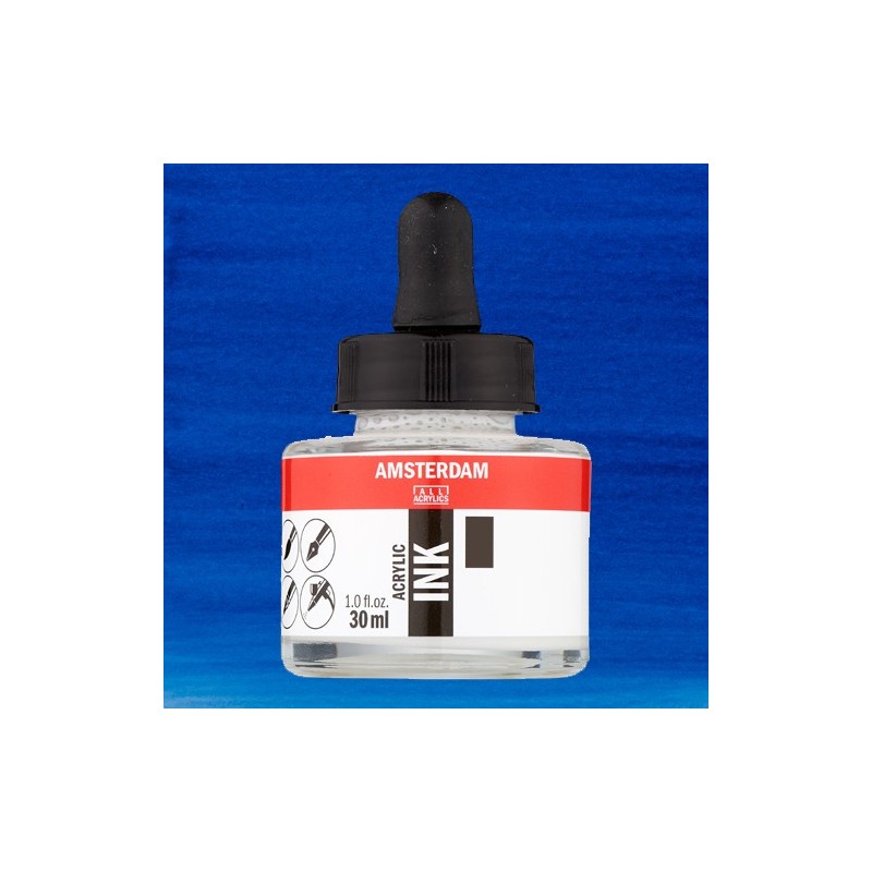 Materiais Belas Artes - Tinta Acrílica Cyan Primario 572 Amsterdam (30ml.) | totenart.com