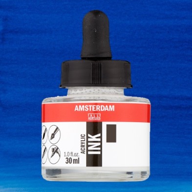 Materiais Belas Artes - Tinta Acrílica Cyan Primario 572 Amsterdam (30ml.) | totenart.com