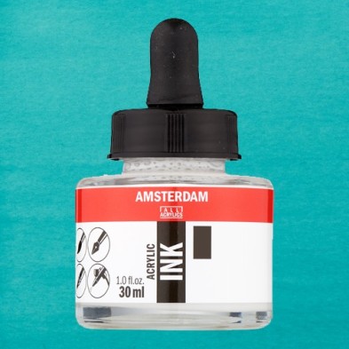 Materiais Belas Artes - Tinta Acrílica Verde Turquesa 661 Amsterdam (30ml.) | totenart.com