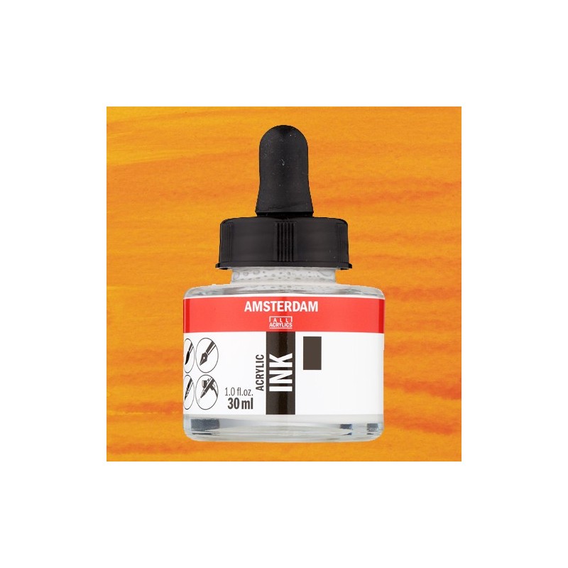 Materiais Belas Artes - Tinta Acrílica Naranja Azo 276 Amsterdam (30ml.) | totenart.com