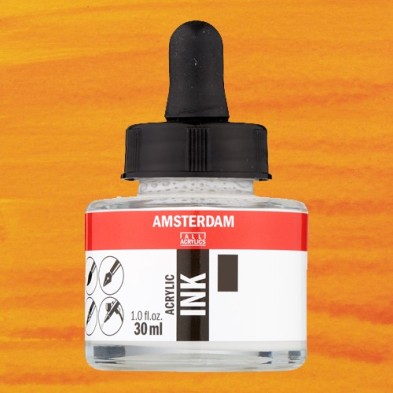 Materiais Belas Artes - Tinta Acrílica Naranja Azo 276 Amsterdam (30ml.) | totenart.com