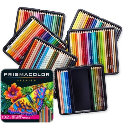 Materiais Belas Artes - Prismacolor Premier caixa de metal 132 lápis de cor | totenart.com