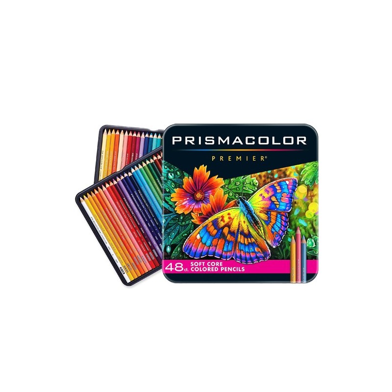 Materiais Belas Artes - Prismacolor Premier caixa de metal 48 lápis de cor | totenart.com