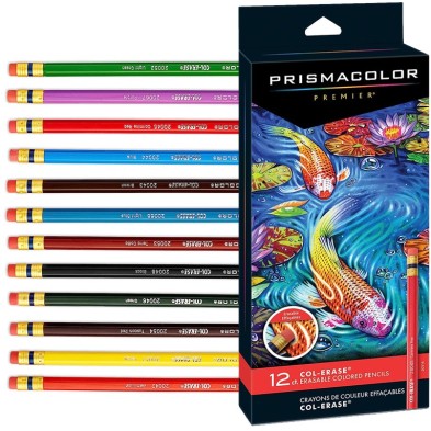 Materiais Belas Artes - Prismacolor Col-Erase caixa 12 lápis de cor | totenart.com